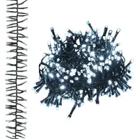 vidaXL Light Girland Cluster mit 2000 LEDs kalt weiß 17 m PVC