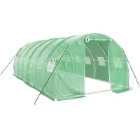 vidaXL Serre avec cadre en acier vert 18 m² 6x3x2 m
