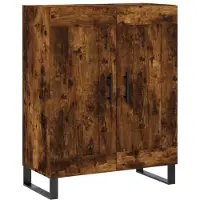 vidaXL Sideboard chêne fumé 69,5x34x90 cm bois composite