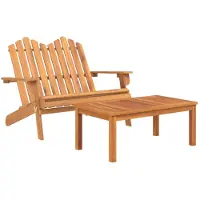 vidaXL Ensemble de salon de jardin 2 pièces Adirondack bois massif acacia