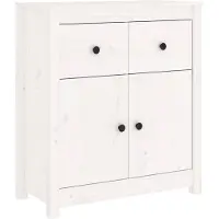 vidaXL Sideboard Blanc 70x35x80 cm Pin massif