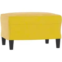 vidaXL Repose-pied Jaune 60x50x41 cm Velours