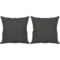 vidaXL Coussins décoratifs lot de 2 Gris foncé Tissu microfibre