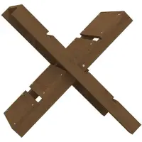 vidaXL Porte-bûches brun miel 47x39,5x48 cm Pin massif