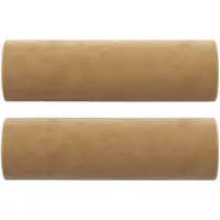 vidaXL Coussins décoratifs lot de 2 Marron Ø15x50 cm Velours