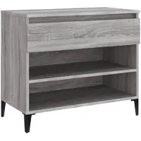vidaXL Armoire à chaussures Sonoma gris 70x36x60 cm Bois d'ingénierie