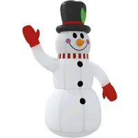 vidaXL Bonhomme de neige gonflable avec LED Décoration de Noël