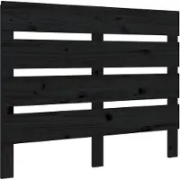 vidaXL Tête de lit noire 100x3x80 cm pin massif