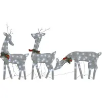 vidaXL Rennes LED Décoration de Noël 270x7x90 cm Argenté Blanc froid