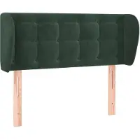 vidaXL Tête de lit avec oreilles vert foncé 83x23x78/88 cm velours