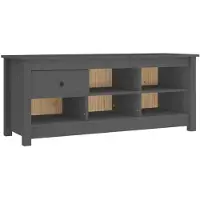 vidaXL Armoire à chaussures Gris 110x38x45,5 cm Bois de pin massif