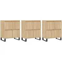 vidaXL Sideboards 3 pcs. chêne Sonoma bois composite