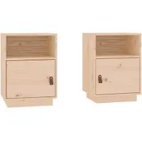 vidaXL Tables de chevet 2 pcs 40x34x55 cm Bois de pin massif
