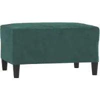 vidaXL Repose-pied Vert foncé 70x55x41 cm Velours