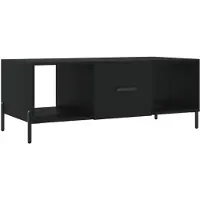 vidaXL Table basse noire 102x50x40 cm Bois composite