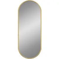 vidaXL Miroir mural Doré 50x20 cm Ovale