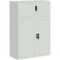 vidaXL Classeur gris clair 90x40x130 cm acier