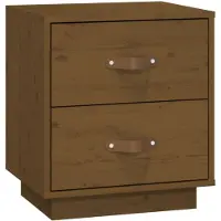 vidaXL Table de chevet Marron miel 40x34x45 cm Bois de pin massif