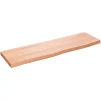 vidaXL Étagère murale marron clair bois chêne massif traité