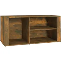 vidaXL Armoire à chaussures Chêne fumé 100x35x45 cm Bois d'ingénierie