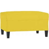 vidaXL Repose-pied Jaune clair 70x55x41 cm Tissu