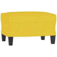 vidaXL Repose-pied Jaune clair 60x50x41 cm Tissu