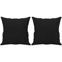 vidaXL Coussins décoratifs lot de 2 Noir 40x40 cm Tissu microfibre