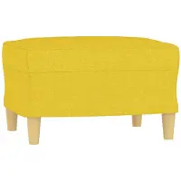 vidaXL Repose-pied Jaune clair 60x50x41 cm Tissu