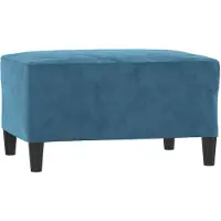vidaXL Repose-pied Bleu 70x55x41 cm Velours