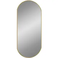 vidaXL Miroir mural Golden 80x35 cm Ovale