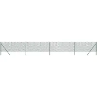 vidaXL Clôture grillagée vert 1x10 m