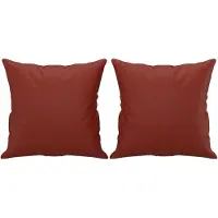 vidaXL Coussins décoratifs lot de 2 Rouge bordeaux 40x40 cm Similicuir