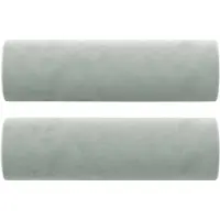 vidaXL Coussins décoratifs lot de 2 Gris clair Ø15x50 cm Velours