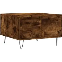 vidaXL Table basse chêne fumé 55x55x36,5 cm Bois composite