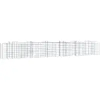 vidaXL Gabion haut-relief avec arche haute 600x50x100 cm Fer galvanisé