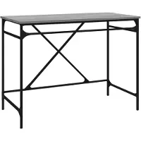 vidaXL Bureau Gris Sonoma 100x50x76 cm Bois composite et fer