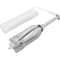 vidaXL Ancre pliante avec corde argent 12 kg Fonte galvanisée à chaud