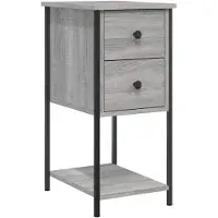 vidaXL Table de chevet sonoma gris 32x42x70 cm bois d'ingénierie