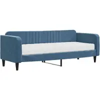 vidaXL Lit de jour avec matelas bleu 80x200 cm velours