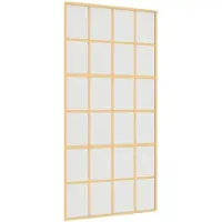 vidaXL Porte coulissante Golden 102,5x205 cm Mat verre ESG et aluminium
