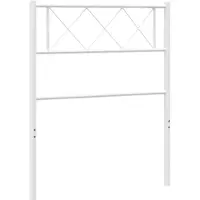 vidaXL Tête de lit de rechange en métal blanc 75 cm
