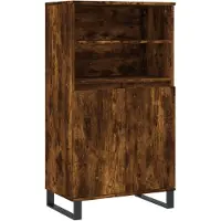 vidaXL Highboard chêne fumé 60x36x110 cm bois composite