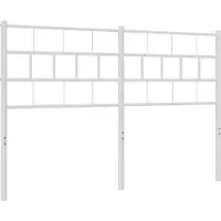 vidaXL Tête de lit de rechange en métal blanc 135 cm