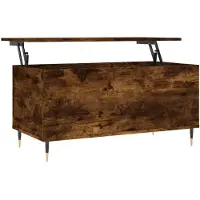 vidaXL Table basse chêne fumé 90x44,5x45 cm Bois composite