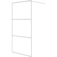 vidaXL Paroi de douche pour passage piétonnier blanc 100x195 cm ESG-verre clair