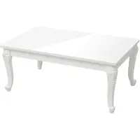 vidaXL Table basse blanc brillant 100x50x42 cm Bois composite