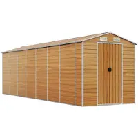 vidaXL Abri de jardin brun clair 191x640x198 cm Acier galvanisé