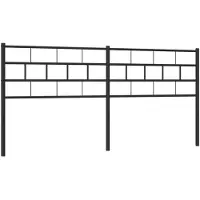vidaXL Tête de lit en métal noir 193 cm