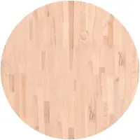 vidaXL Dessus de table Ø80x4 cm rond bois massif de hêtre
