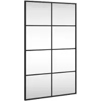 vidaXL Miroir mural noir 50x80 cm rectangulaire fer